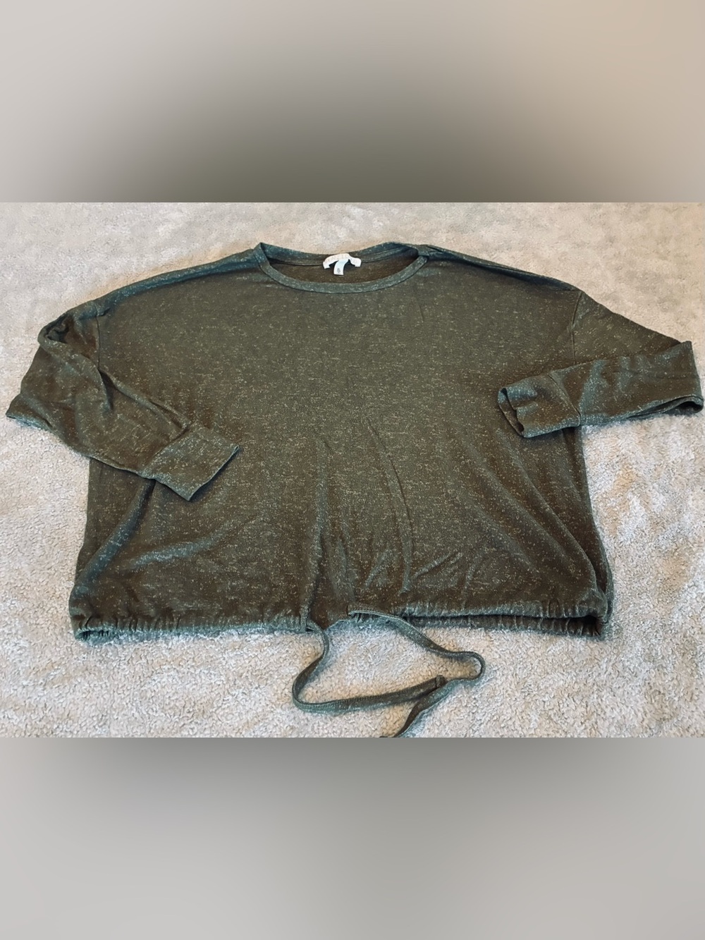 Women’s Planet Gold Brand Relaxed Olive Tie-Hem Women's Top Size X-LARGE